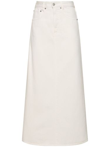 Jupe Midi En Denim De Coton - MM6 MAISON MARGIELA - Modalova