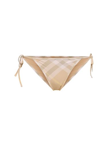 Bas De Bikini Triangle En Lycra À Carreaux - BURBERRY - Modalova