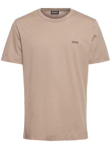 T-shirt Manches Courtes En Coton - ZEGNA - Modalova