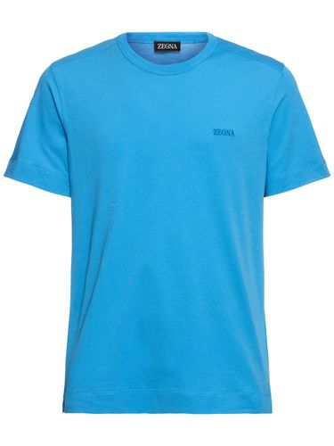 T-shirt Manches Courtes En Coton - ZEGNA - Modalova