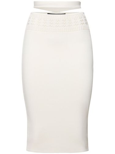 Jupe Midi En Maille De Viscose Stretch - ANDREADAMO - Modalova