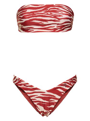 Bikini Bandeau En Lycra Imprimé - THE ATTICO - Modalova