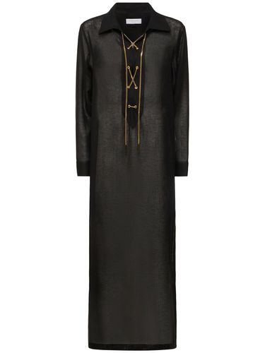 Robe Caftan En Crêpe Avec Laçage - MICHAEL KORS COLLECTION - Modalova