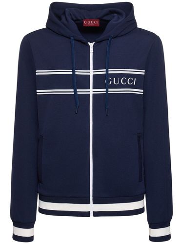 Sweat Zippé En Matière Technique À Capuche - GUCCI - Modalova