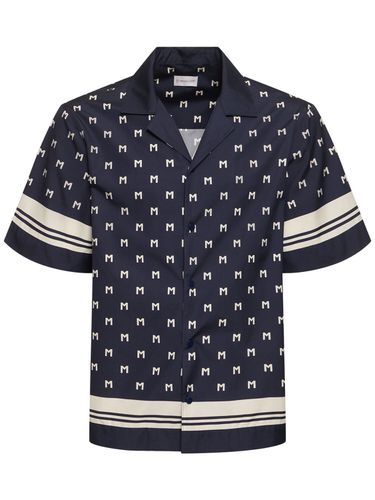 Monogram Printed Cotton Shirt - MONCLER - Modalova