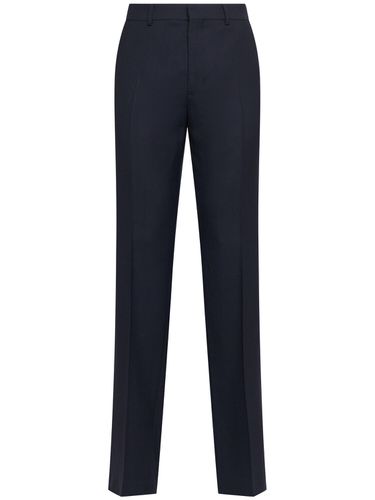 Pantalon Droit En Gabardine De Laine - AMI PARIS - Modalova