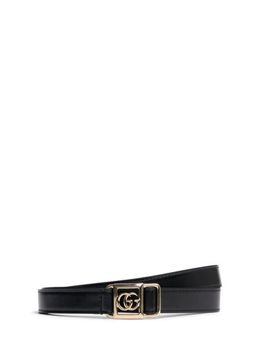 Ceinture En Cuir Avec Boucle Gg 2 Cm - GUCCI - Modalova