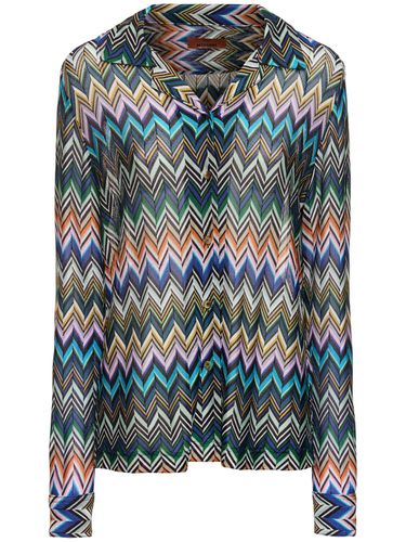 Chemise Manches Longues En Viscose À Chevrons - MISSONI - Modalova