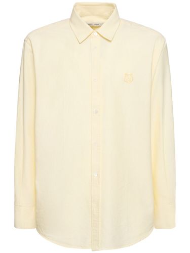 Chemise En Coton Détail Tête De Renard - MAISON KITSUNÉ - Modalova