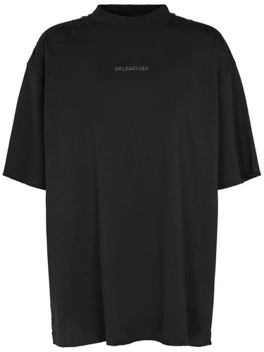 T-shirt Medium Fit En Jersey Embelli - BALENCIAGA - Modalova