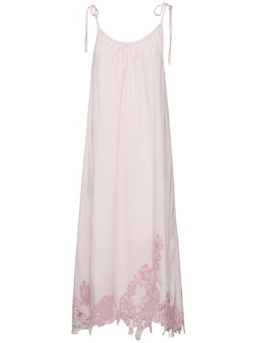 Robe Midi En Coton Et Dentelle - ACNE STUDIOS - Modalova