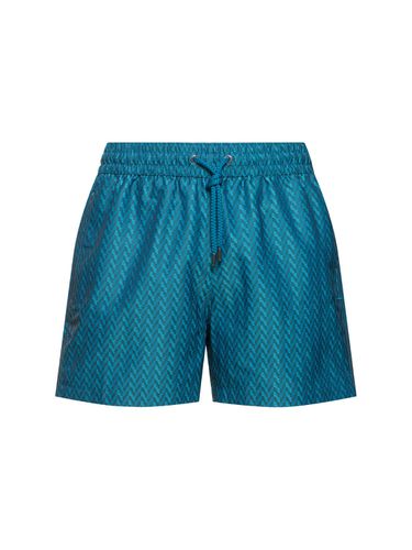 Short De Bain En Jacquard À Chevrons Sport - FRESCOBOL CARIOCA - Modalova