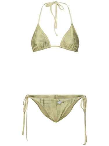 Haut De Bikini Triangle Effet Denim - ACNE STUDIOS - Modalova