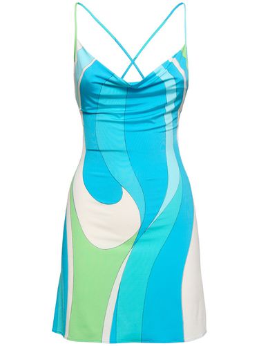 Robe Courte En Jersey De Satin Imprimé - PUCCI - Modalova