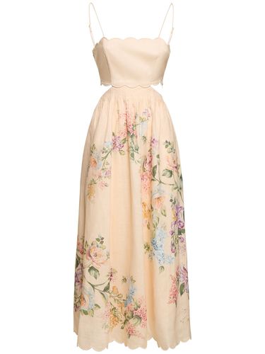 Robe Mi-longue En Lin Festonné Halliday - ZIMMERMANN - Modalova