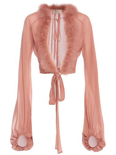 Chemise Transparente Avec Liseré En Plumes - BLUMARINE - Modalova