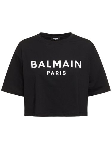 T-shirt Court En Jersey De Coton À Logo - BALMAIN - Modalova