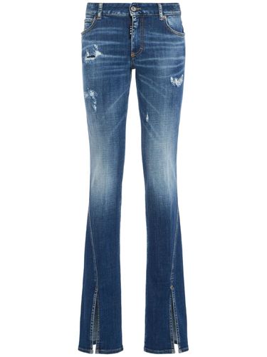 Jean Droit Taille Mi-haute Avec Fentes Icon - DSQUARED2 - Modalova