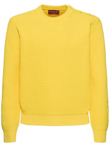 Pull-over En Coton Mélangé À Logo - GUCCI - Modalova