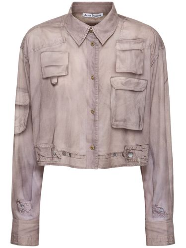 Chemise Cargo Courte En Voile De Coton - ACNE STUDIOS - Modalova