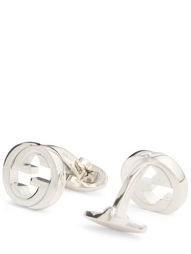 Interlocking G Silver Cufflinks - GUCCI - Modalova