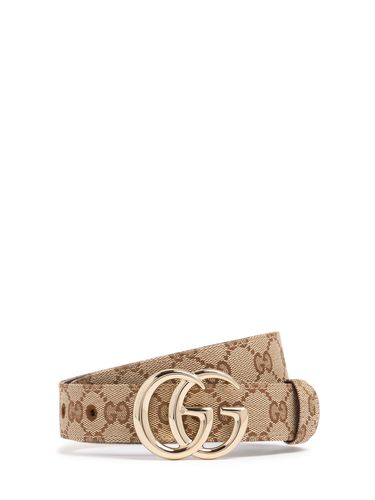 Ceinture En Toile Gg Marmont 30 Mm - GUCCI - Modalova