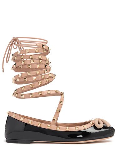 Ballerines En Cuir Verni Rockstud 5 Mm - VALENTINO GARAVANI - Modalova