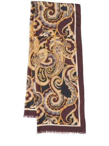 Foulard En Laine Mélangée Imprimée Boheme - ETRO - Modalova