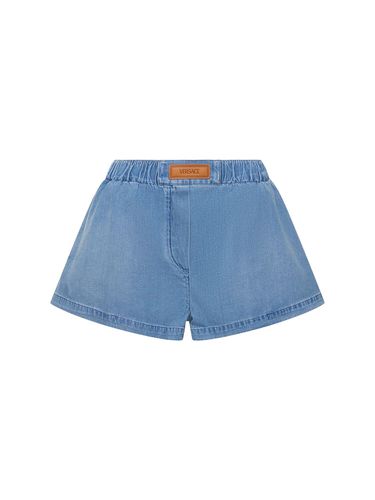 Short En Denim Délavé - VERSACE - Modalova