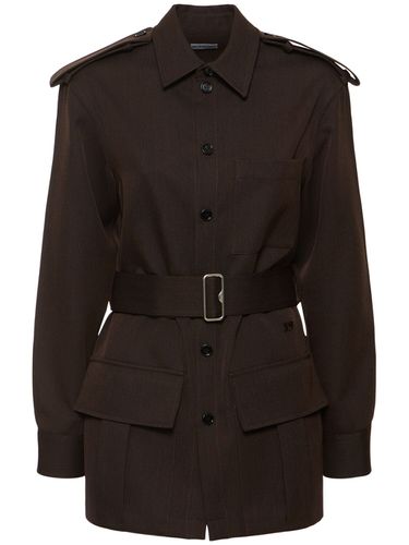 Veste En Laine À Boutonnage Simple - BURBERRY - Modalova