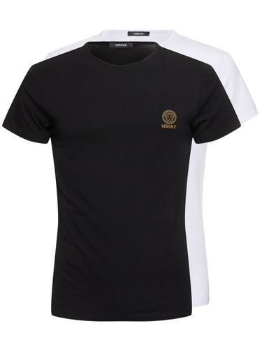 Lot De 2 T-shirts En Jersey Stretch Topeka - VERSACE - Modalova