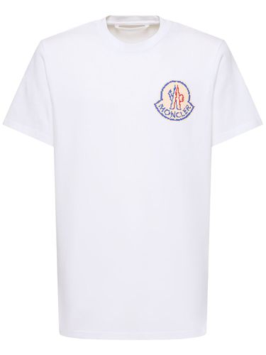 T-shirt En Jersey De Coton À Logo - MONCLER - Modalova