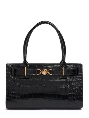 Sac Cabas Moyen En Cuir Embossé Crocodile - VERSACE - Modalova