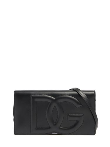 Sac Porté Épaule Mini En Cuir À Logo Dg - DOLCE & GABBANA - Modalova