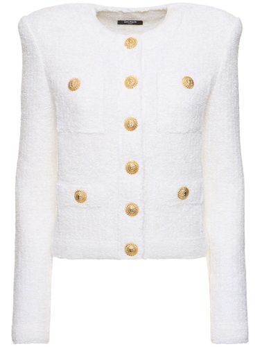 Veste En Tweed De Coton Mélangé Miami - BALMAIN - Modalova