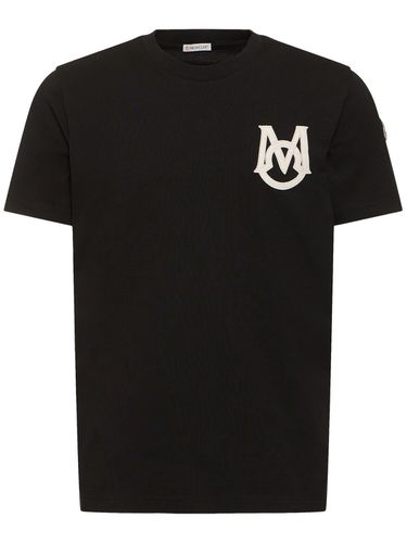 T-shirt En Jersey De Coton À Logo - MONCLER - Modalova