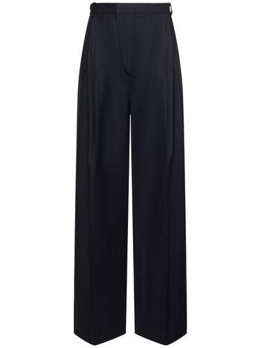 Pantalon Ample En Laine Mélangée Fluide - VICTORIA BECKHAM - Modalova