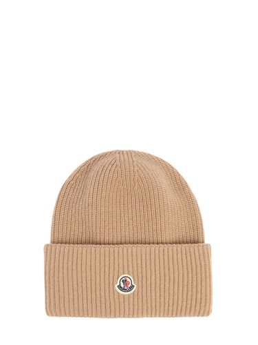 Bonnet En Maille De Laine Vierge - MONCLER - Modalova