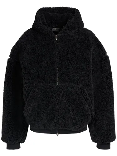 Sweat-shirt Zippé En Sherpa À Capuche - BALENCIAGA - Modalova