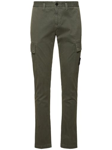 Pantalon Regular En Coton Stretch - STONE ISLAND - Modalova