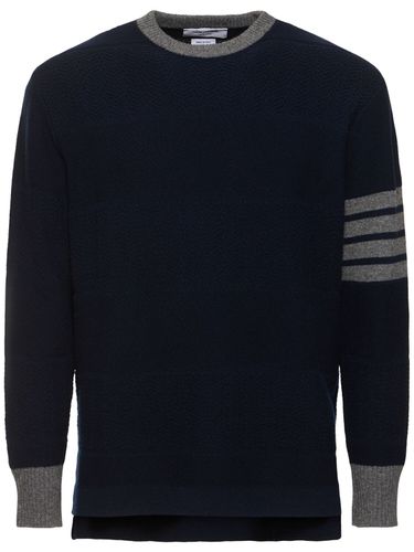 Pull-over Texturé À Col Ras-du-cou - THOM BROWNE - Modalova