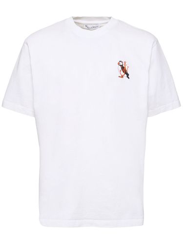 T-shirt En Coton Brodé Puffin - JW ANDERSON - Modalova