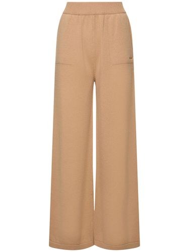 Pantalon Ample En Maille De Laine Mélangée - MSGM - Modalova