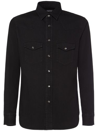 Chemise En Denim De Coton Délavé - TOM FORD - Modalova