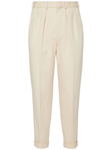 Pantalon À Double Plis En Gabardine De Coton Bio - TOM FORD - Modalova