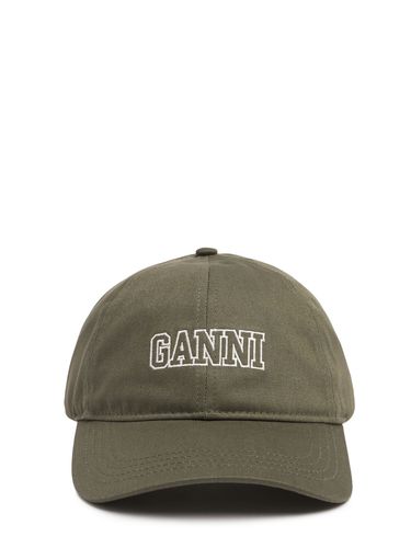 Casquette En Coton Biologique À Logo - GANNI - Modalova