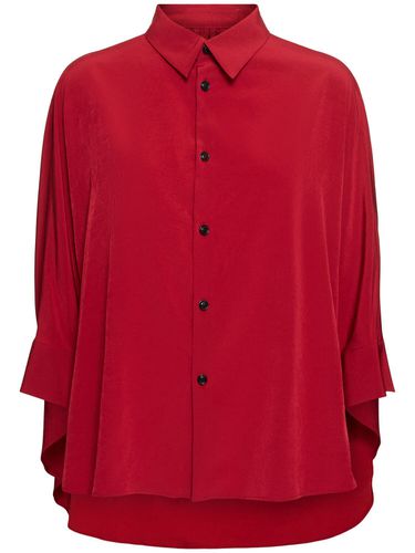 Chemise Cape En Crêpe De Chine À Demi-manches - YOHJI YAMAMOTO - Modalova