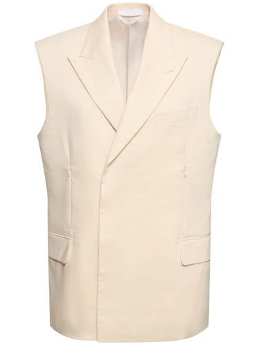 Blazer En Lin Mélangé Sans Manches - HELMUT LANG - Modalova