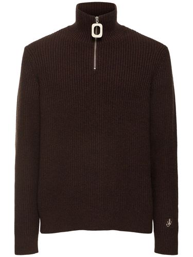 Pull-over À Demi-zippé En Coton Mélangé Jwa - JW ANDERSON - Modalova