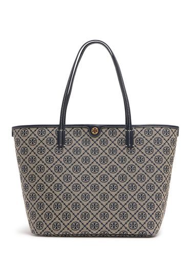 Sac Cabas En Toile À Monogramme T - TORY BURCH - Modalova